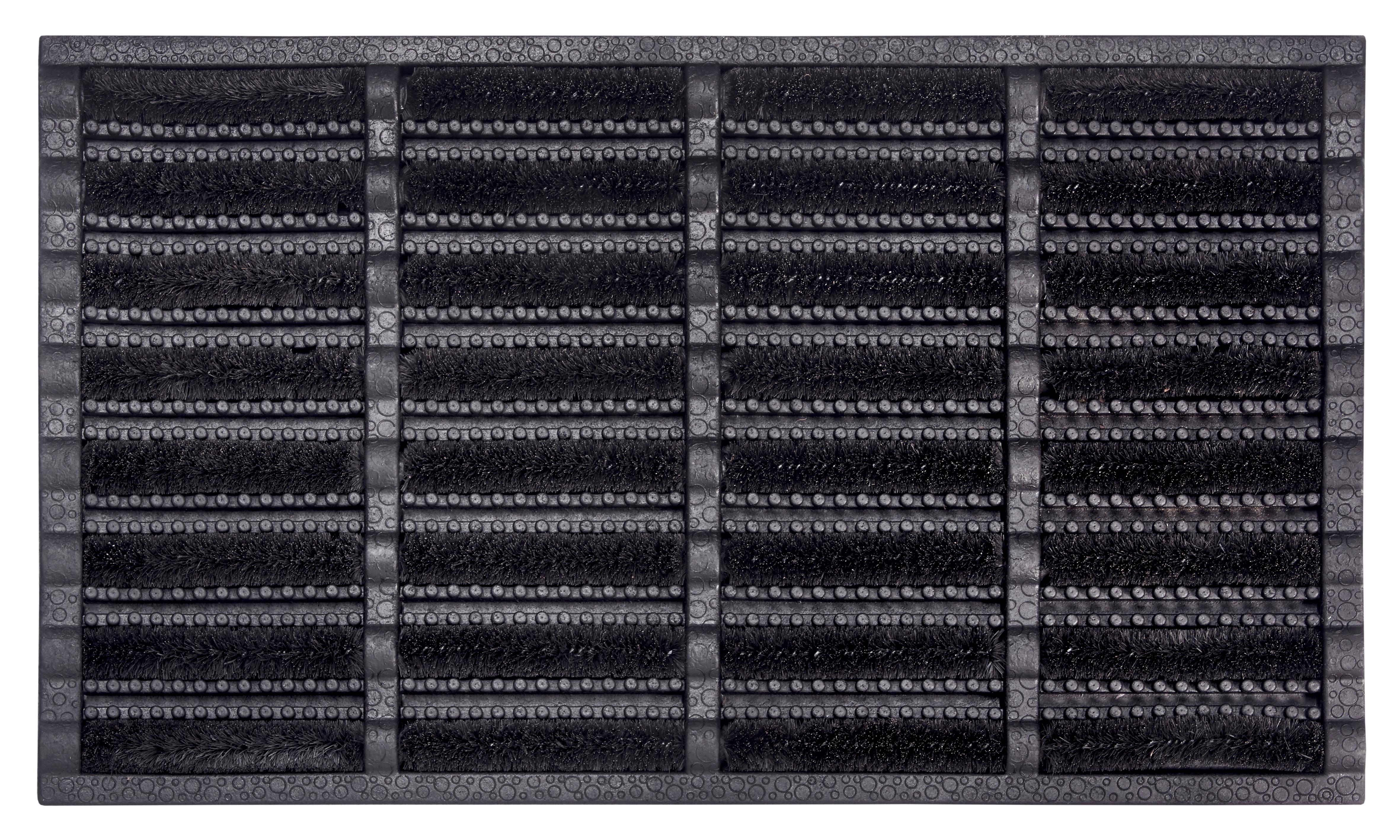 Kokosmatte Brushes Schwarz 40x60 cm - Schwarz, Basics, Naturmaterialien (40/60cm) - Esposa
