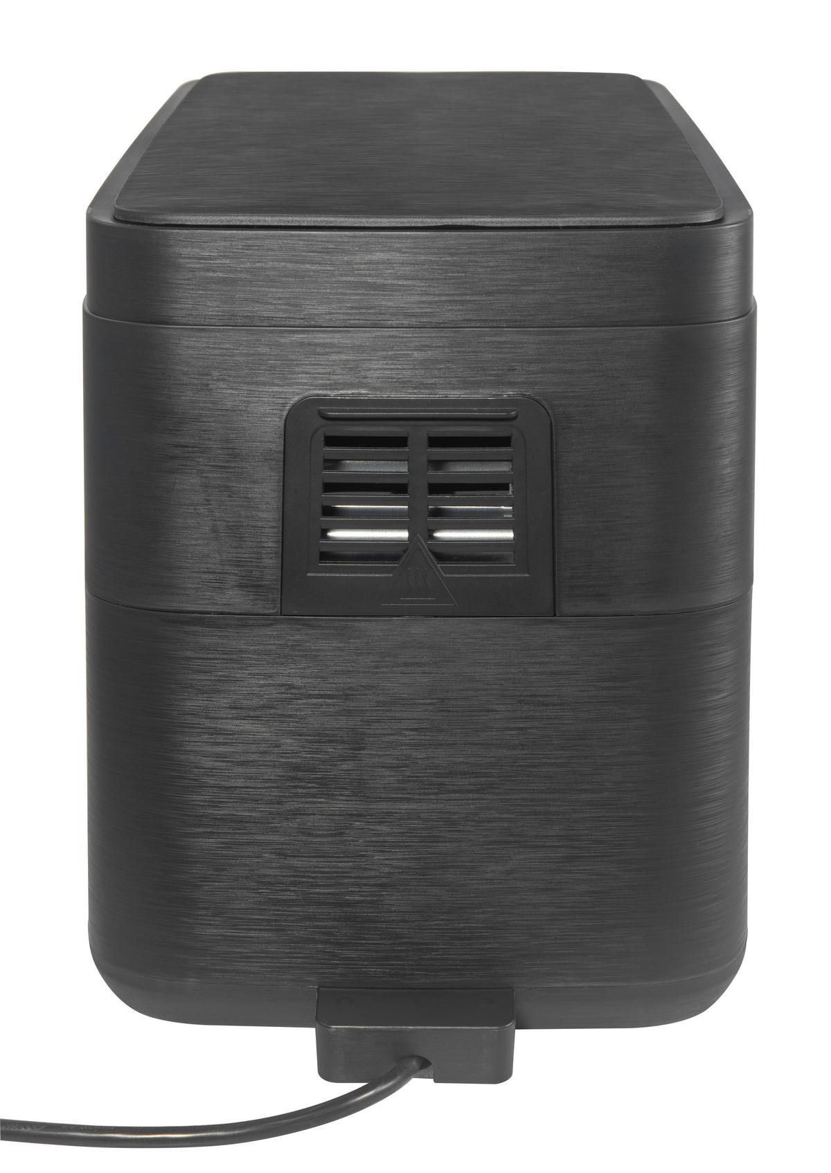 HEISSLUFTFRITTEUSE 1500W, 6 Liter - Schwarz, Trend, Glas/Kunststoff (22,7/45/28,3cm)