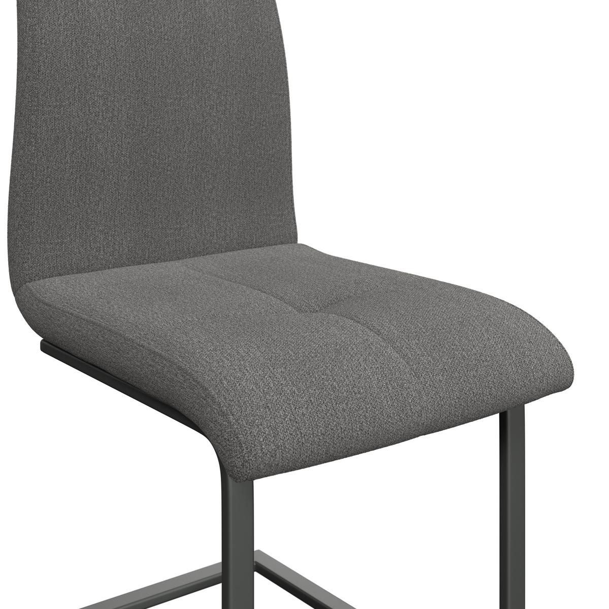 Schwingstuhl Tristan Webstoff anthrazit, B: 41cm - Anthrazit/Schwarz, MODERN, Holz/Textil (41/102/58cm) - James Wood