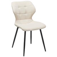 Stuhl Leana - Beige/Schwarz, LIFESTYLE, Holz/Textil (47/82/59cm) - Livetastic