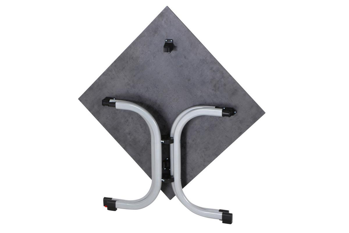 Gartentisch Klappbar Holz/metall/kunststoff L 80 Cm - Anthrazit/Silberfarben, KONVENTIONELL, Holz/Kunststoff (80/80/71cm) - Siena Garden