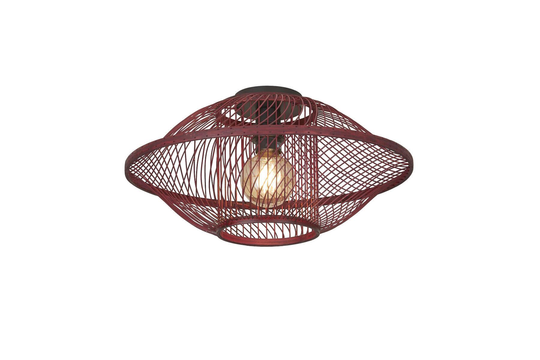 DECKENLEUCHTE MAUI - Rotbraun, Basics, Holz (50/25cm) - Good & Mojo
