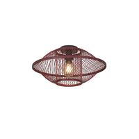 DECKENLEUCHTE MAUI - Rotbraun, Basics, Holz (50/25cm) - Good & Mojo