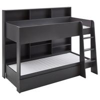 Etagenbett Sely Anthrazit Dekor, Lf: 90x200 Cm - Anthrazit, KONVENTIONELL, Holzwerkstoff (90/200cm)