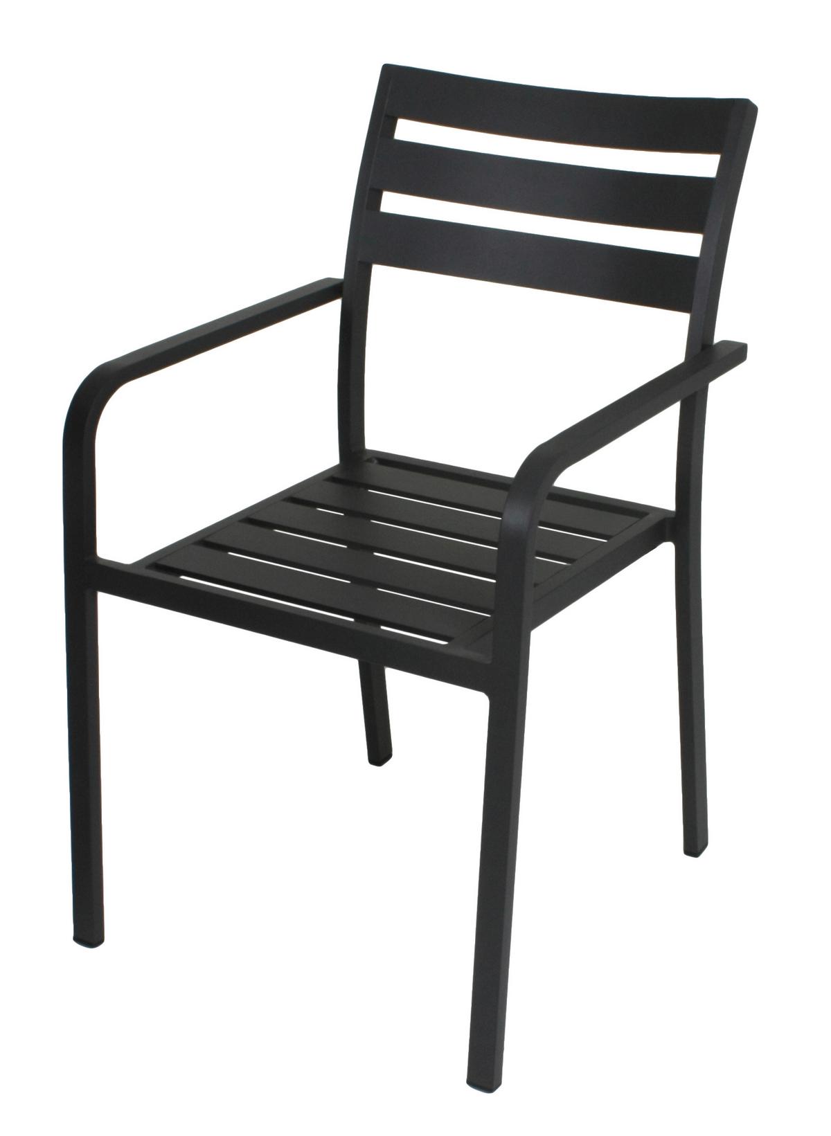 Gartenmöbel Set 5-Tlg. Treviso Metall - Anthrazit/Schwarz, Basics, Metall (55/88/63cm) - Gardenson