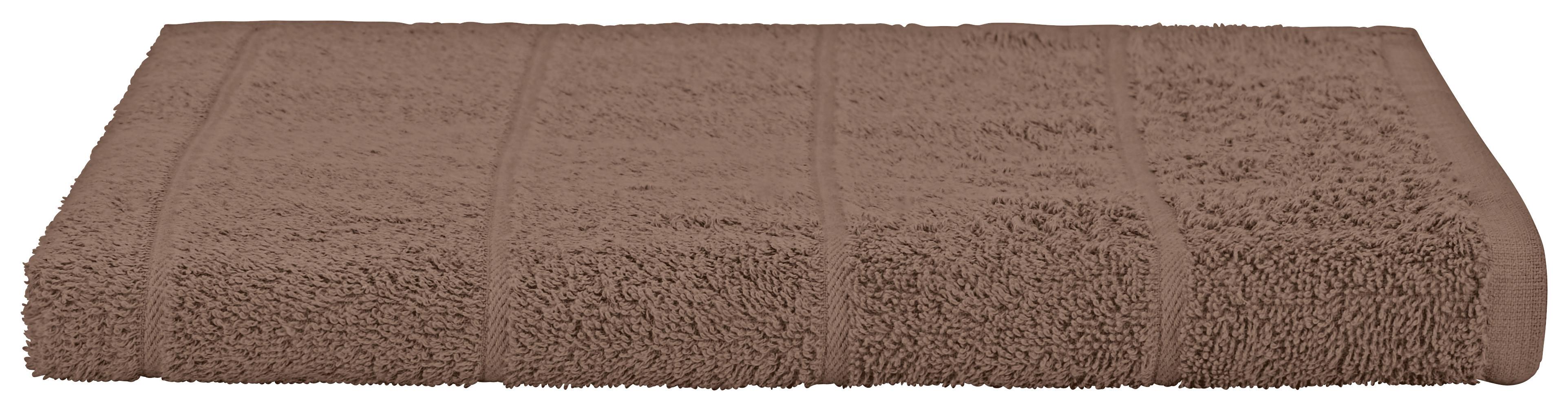 Duschtuch Liliane Baumwolle 420 G/M2 Taupe 70x140 cm - Taupe, KONVENTIONELL, Textil (70/140cm) - Ondega