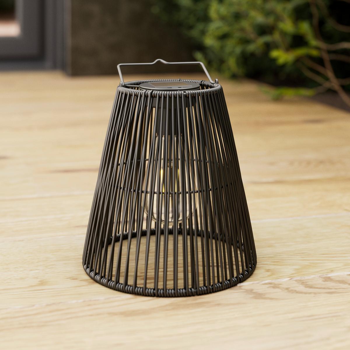 SOLÁRNÍ SVÍTIDLO GLOW - černá, Moderní, kov/plast (20,5/26/20,5cm) - Bessagi Garden