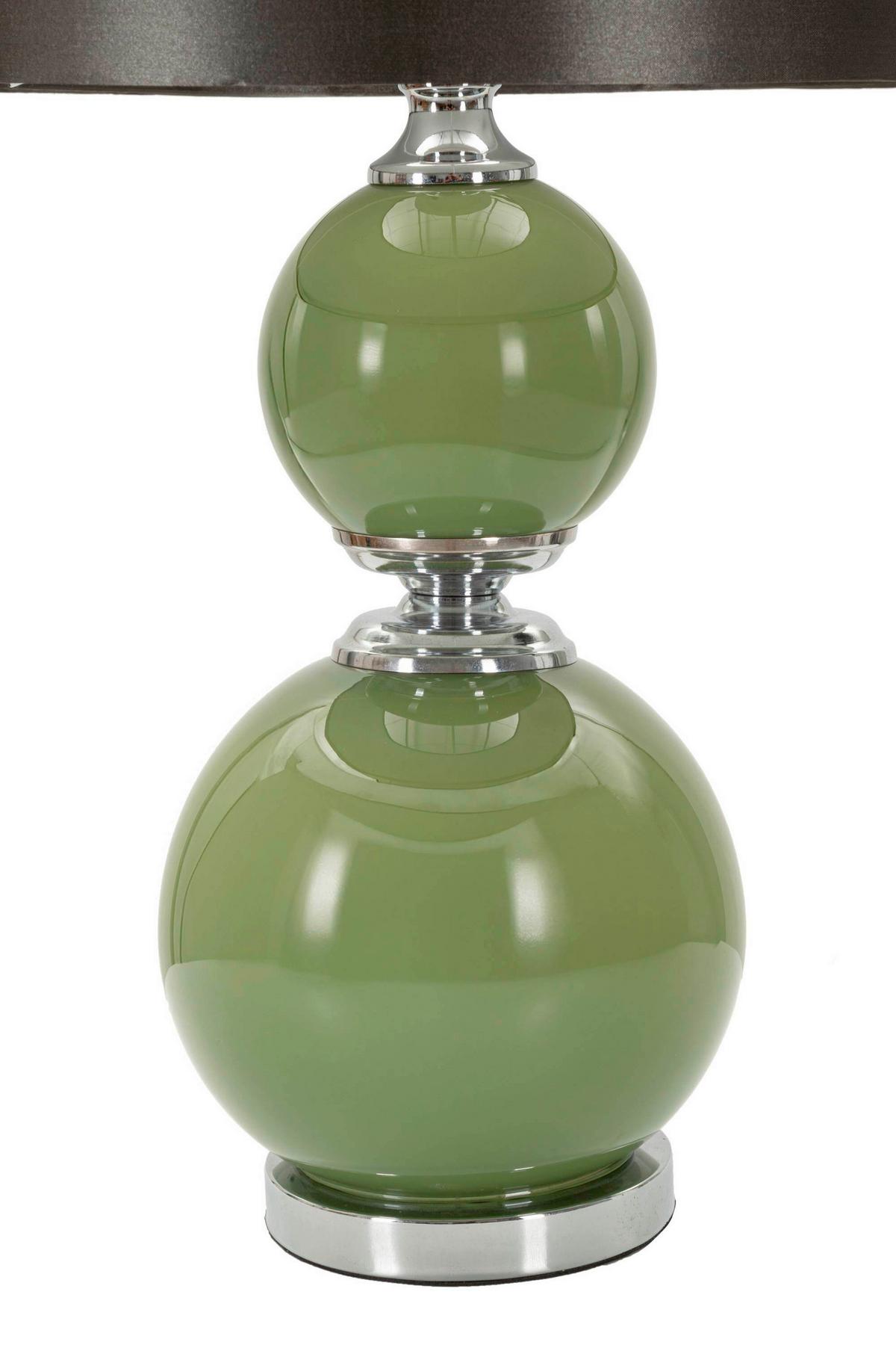 Tischleute Eva Two Grau, Grün B: 38 cm - Grau/Grün, Basics, Glas/Textil (38/65/38cm)