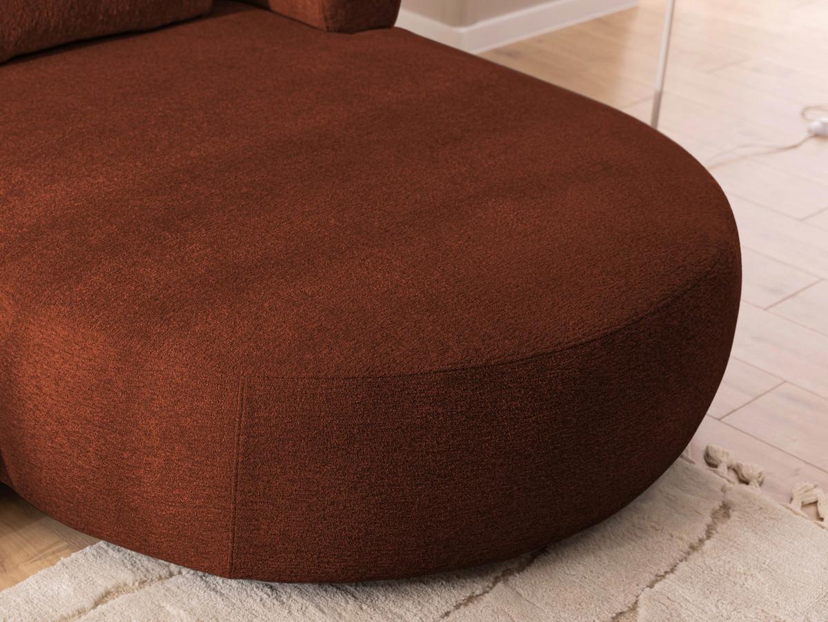 Ecksofa Ferro Rostfarben S: 256x156 Cm - Rostfarben/Schwarz, Design, Textil (256/156cm) - Livetastic