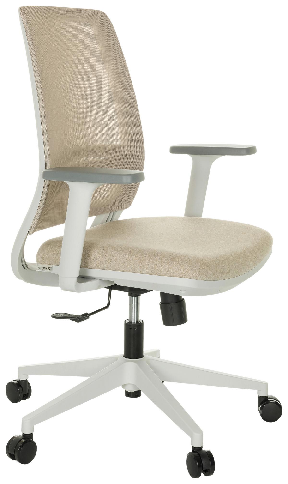 Drehstuhl Profondo Eco W - Beige/Weiß, Basics, Kunststoff/Textil (68/98,5-108,5/56cm) - MID.YOU