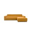 Ecksofa + Kopfteilverstellung Brandon Orange Mikrofaser - Schwarz/Orange, Design, Textil (285/175cm) - MID.YOU
