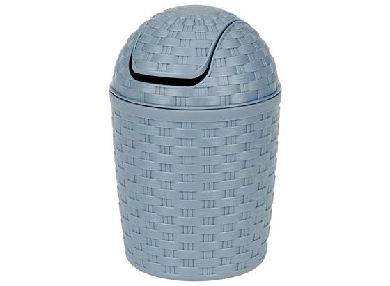 Tischabfalleimer Rattan - Blau, KONVENTIONELL, Kunststoff (1,2l) - Plast 1 Tischabfalleimer Rattan - Blau, KONVENTIONELL, Kunststoff (1,2l) - Plast 1