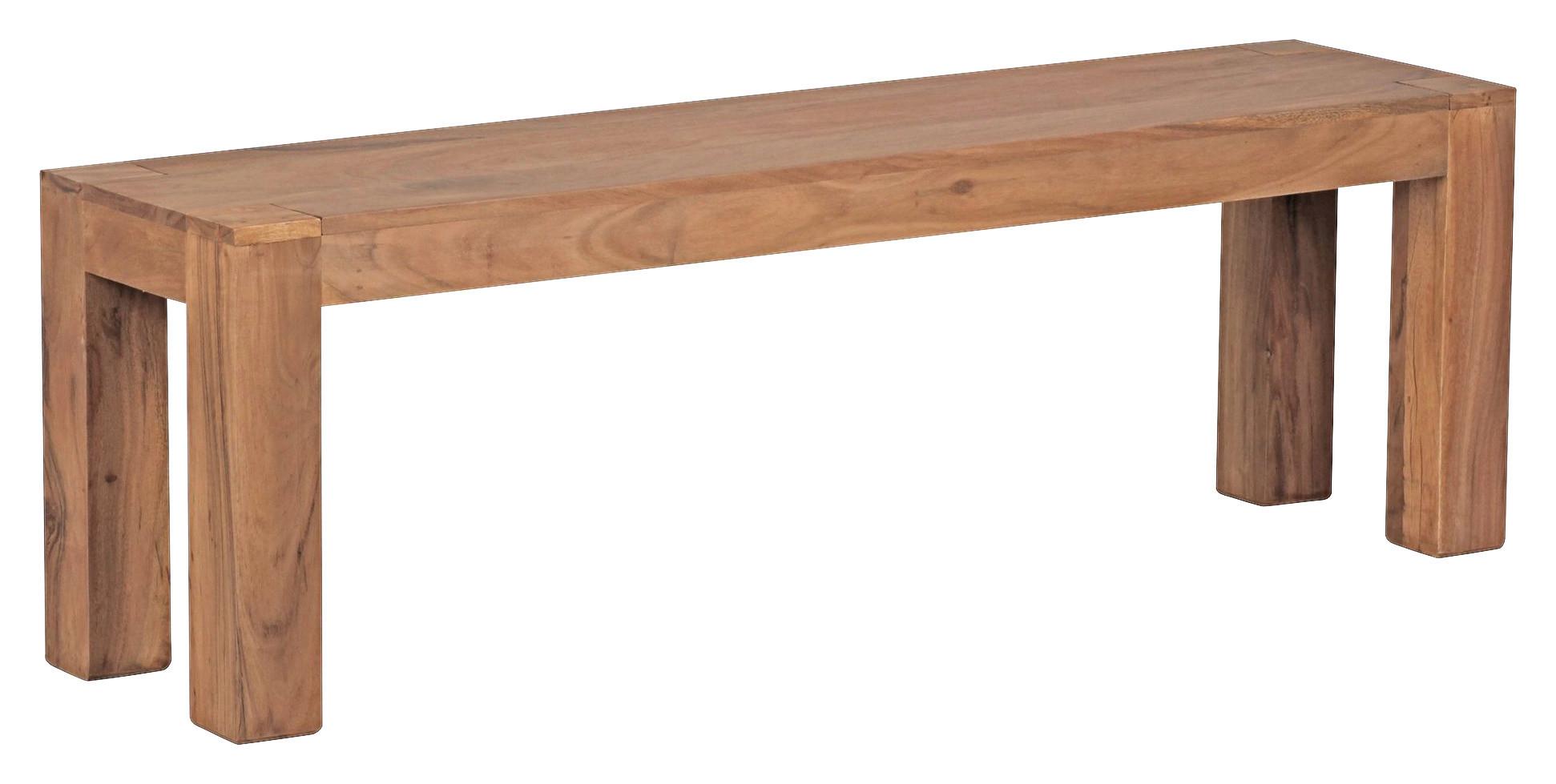 Lavica z masívneho dreva mumbai akácia - farba akácie, Modern, drevo (140/45/35cm) - MID.YOU
