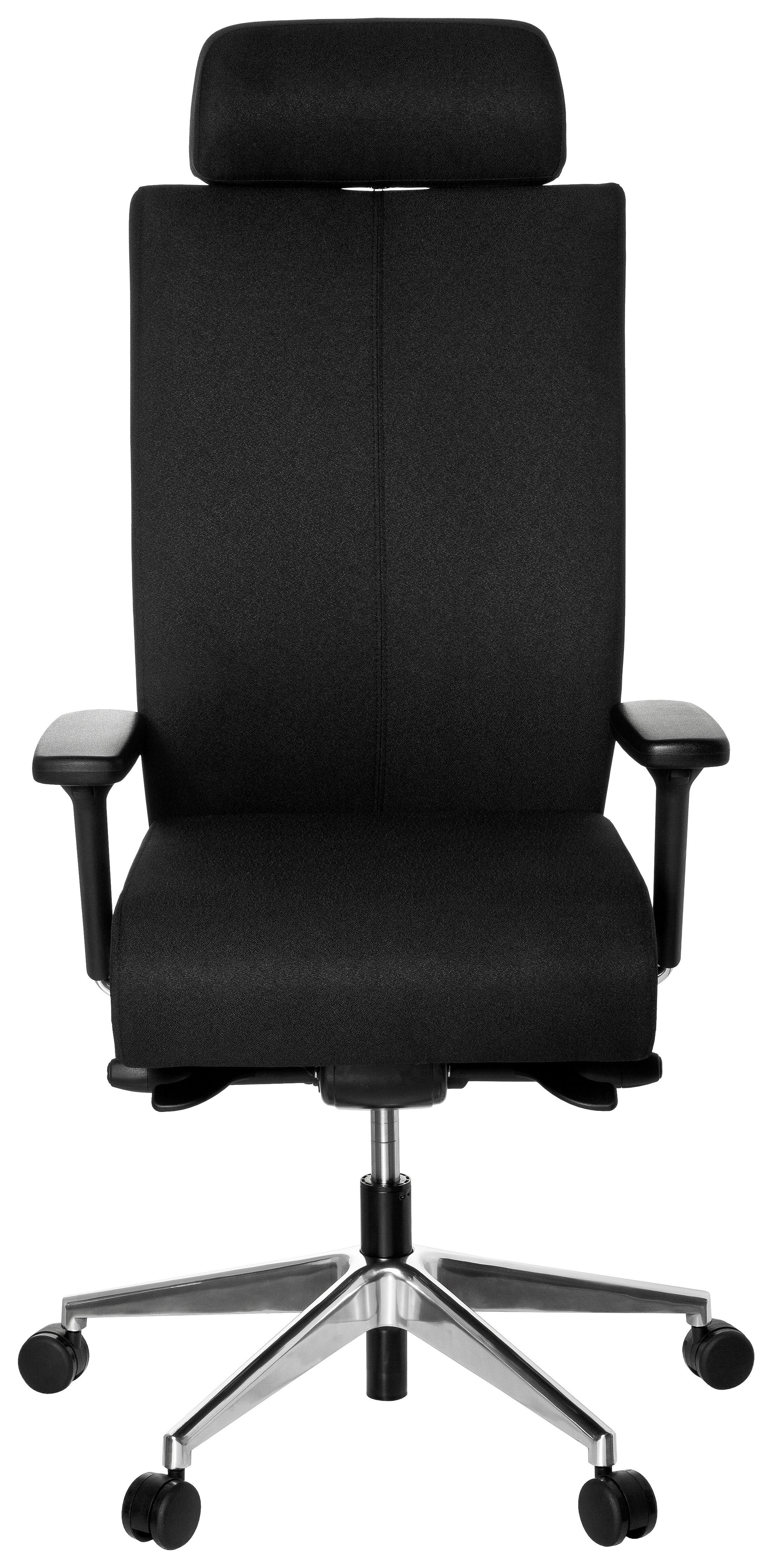 Drehstuhl Pro-Tec XXL Schwarz - Alufarben/Schwarz, MODERN, Kunststoff/Textil (59/138/49cm) - MID.YOU
