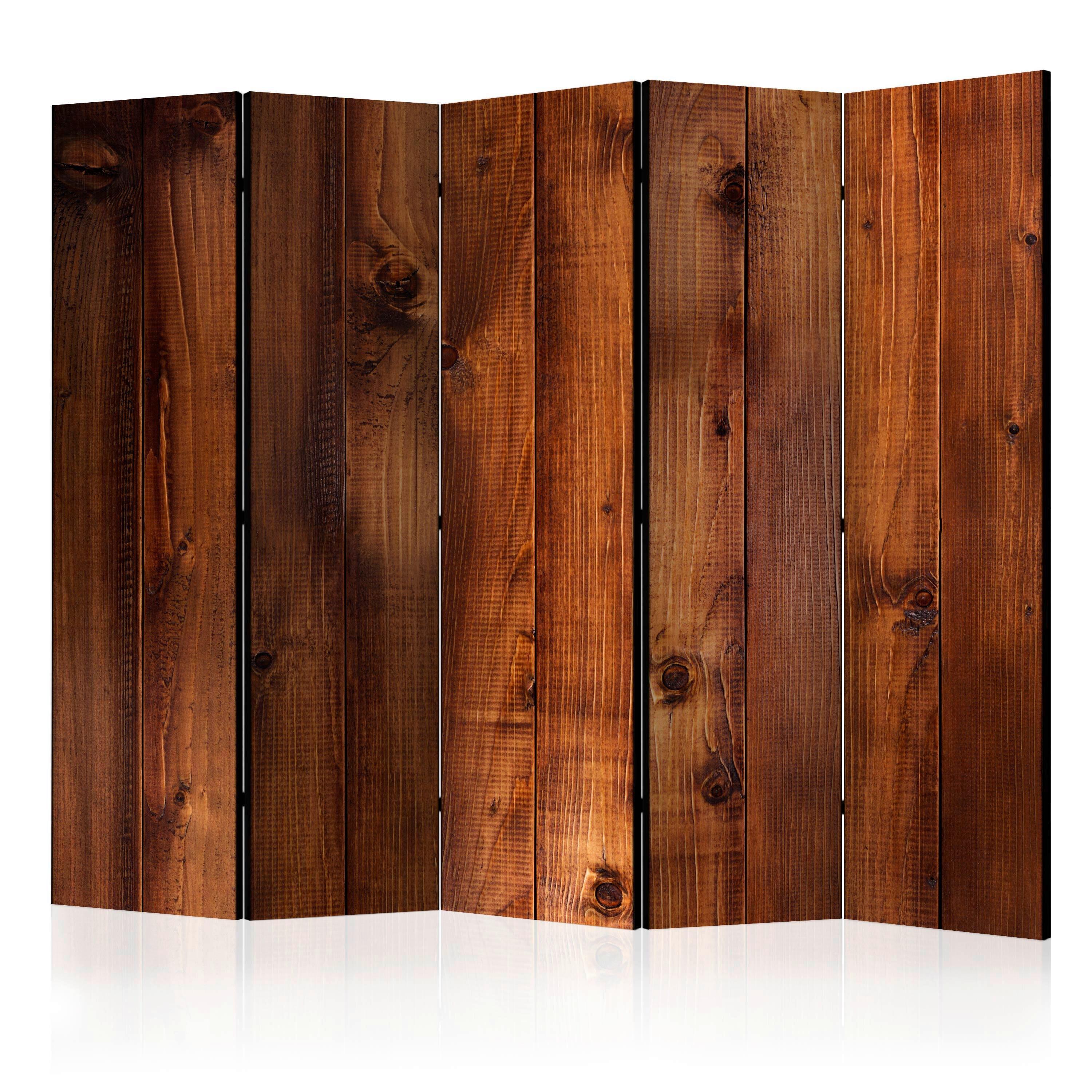 PARAVENT Cognac B: 225 cm - Cognac, Basics, Holz/Kunststoff (225/172/3cm) - artgeist
