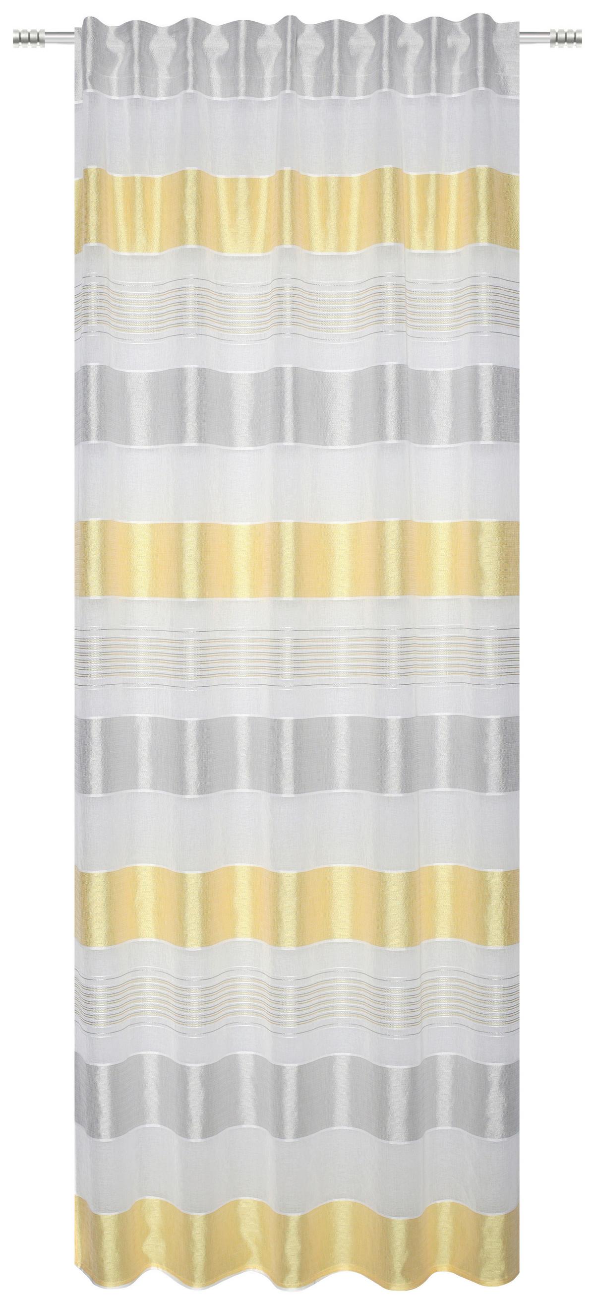 Fertigvorhang Kristina - Gelb, MODERN, Textil (140/245cm) - Luca Bessoni