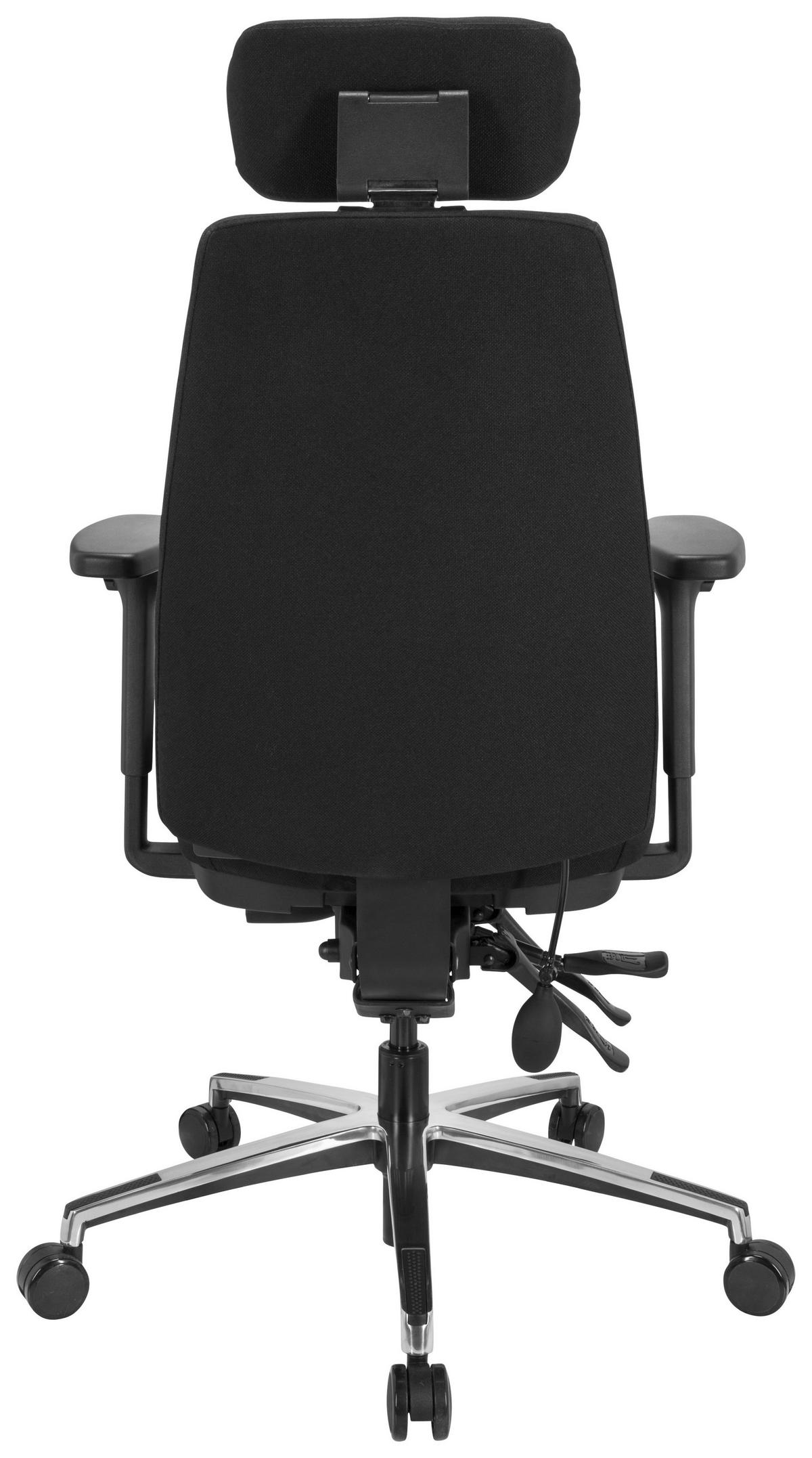 Bürostuhl Phoenix Pro Schwarz Bis 120 Kg - Silberfarben/Schwarz, Basics, Kunststoff/Textil (70/113/56cm) - MID.YOU