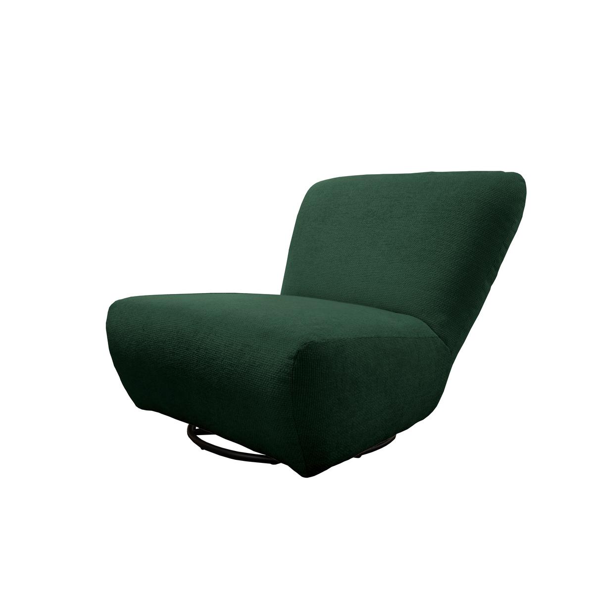 Xxl-sessel Cremallo Dunkelgrün Wippfunktion, Drehbar, B: 95cm - Dunkelgrün/Schwarz, Trend, Textil (95/77/94cm) - Livetastic
