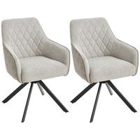 ARMLEHNSTUHL-SET JULE - Beige/Schwarz, MODERN, Holz/Textil (60/87/65cm) - Livetastic