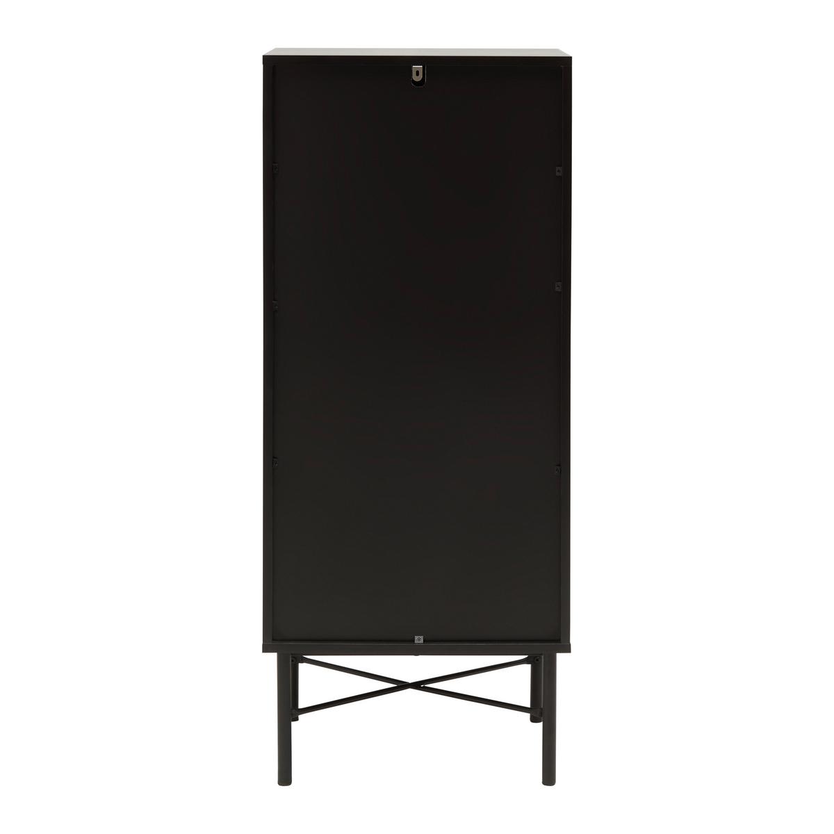 KOMODA MADRID -EXKLUSIV- - černá/přírodní barvy, Moderní, kov/dřevo (48/114/40cm) - Mömax