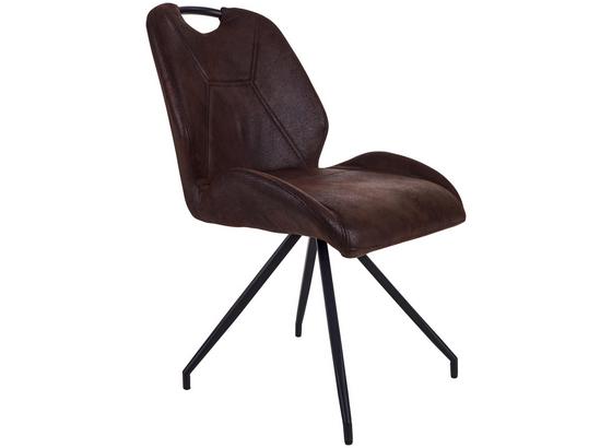 Stuhl Caren - Schwarz/Braun, MODERN, Textil/Metall (50/86/61cm) Stuhl Caren - Schwarz/Braun, MODERN, Textil/Metall (50/86/61cm)