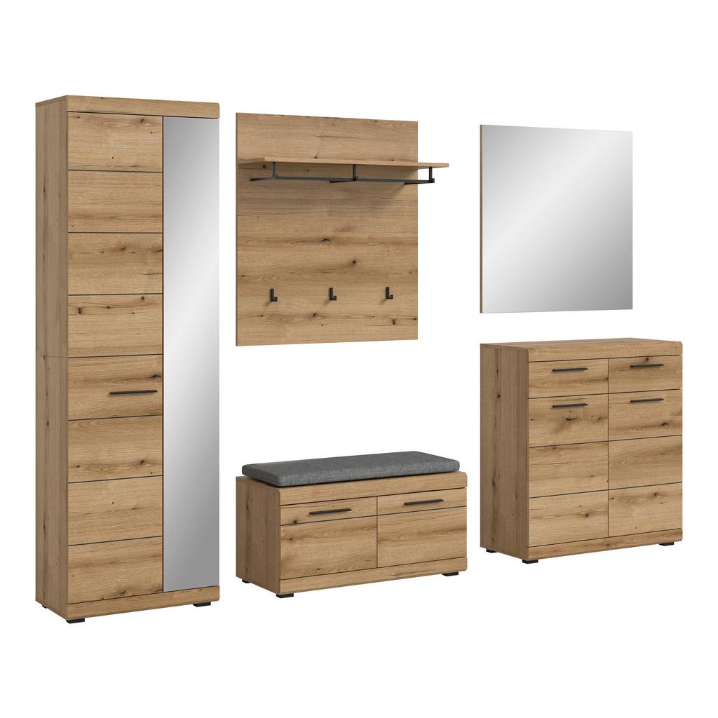 Garderobe Scout 5-Teilig Eiche Dunkel B: 272 cm