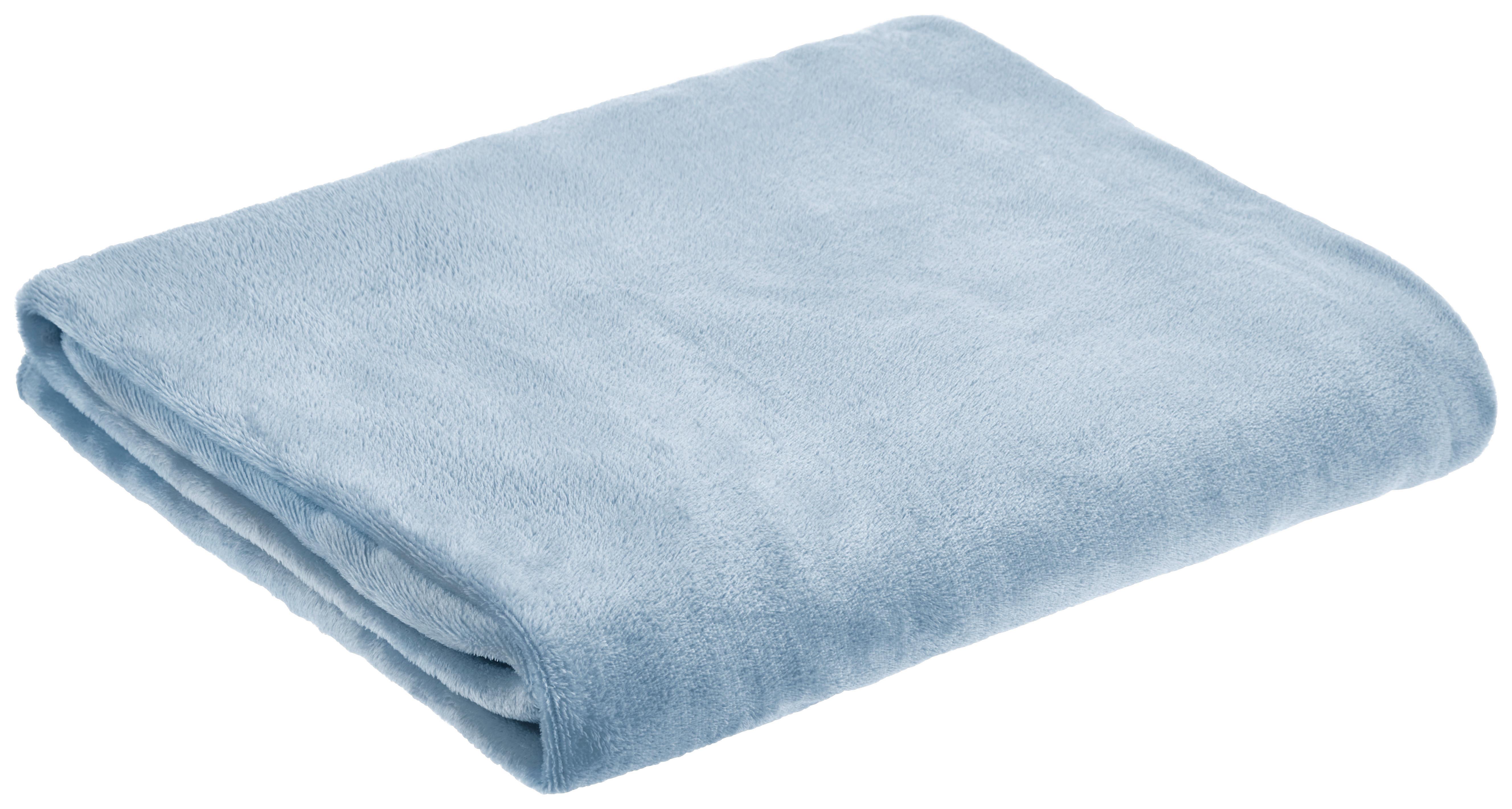 Hellblaue Decke aus weichem Flanell online kaufen