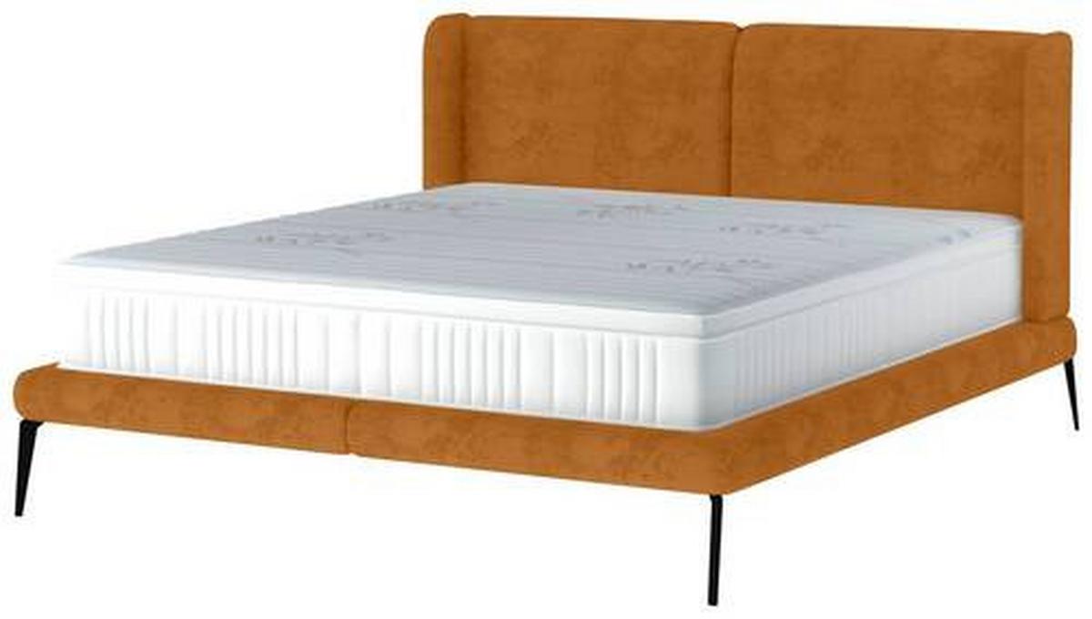 Polsterbett Tessina Sorisso - Currygelb/Schwarz, MODERN, Textil (180/200cm) - Livetastic