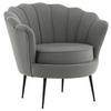 Sessel Calais - Schwarz/Grau, Design, Textil/Metall (83/76/77cm) - Livetastic