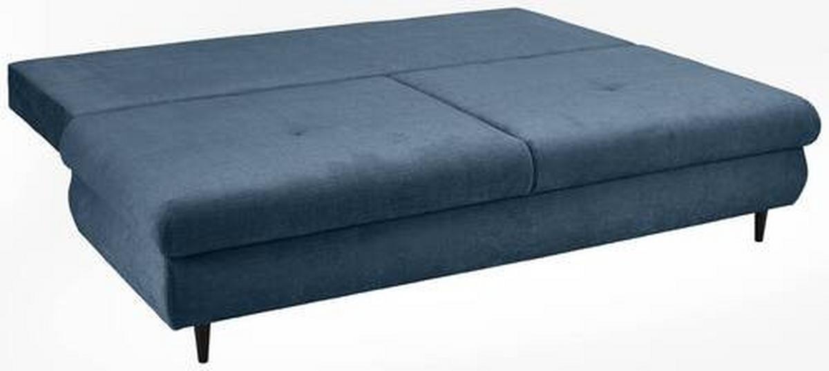 Schlafsofa Virgo - Blau/Schwarz, KONVENTIONELL, Textil (212/97/105cm) - MID.YOU