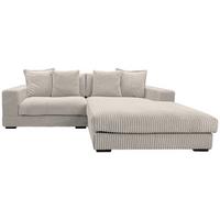 Ecksofa Funny - Hellgrau/Schwarz, Design, Textil (285/195cm) - MID.YOU