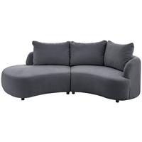 Ecksofa Doppo, Anthrazit S: 250x139 cm - Anthrazit/Schwarz, MODERN, Textil (250/139cm) - Livetastic