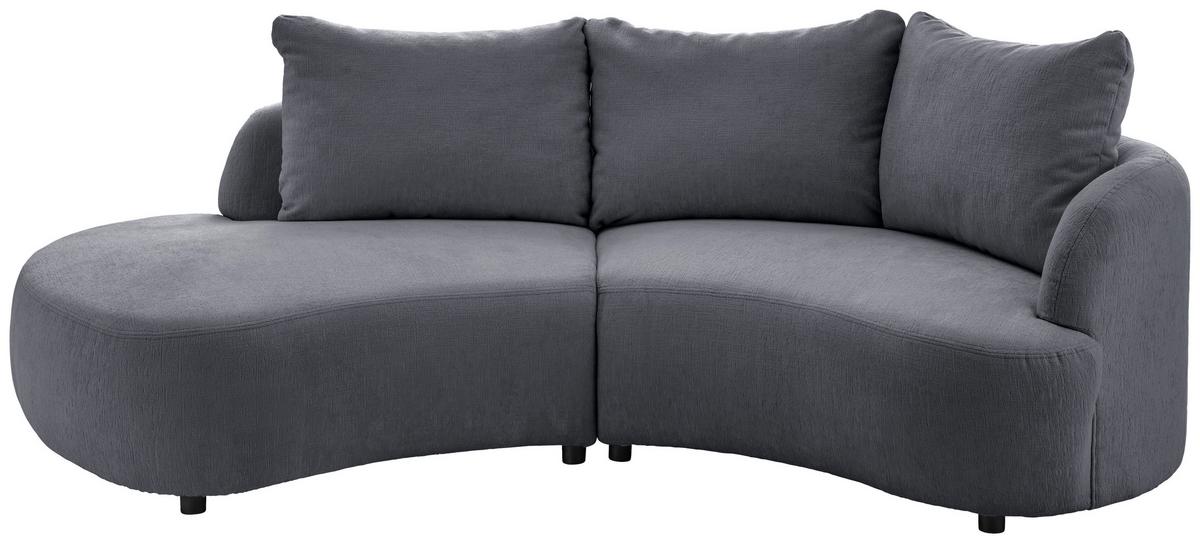 Ecksofa Doppo, Anthrazit S: 250x139 cm - Anthrazit/Schwarz, MODERN, Textil (250/139cm) - Livetastic