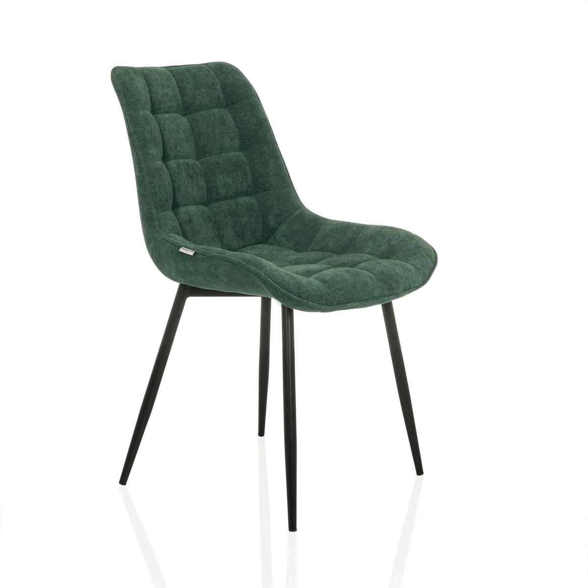 Stuhl Elaris Petrol B: 55 cm - Petrol/Schwarz, MODERN, Kunststoff/Textil (55/88/61cm) - MID.YOU