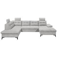 Sedacia súprava DURBAN U, ľavá, tmavosivá - čierna/tmavosivá, Konventionell, textil/plast (218/324/170cm) - MID.YOU