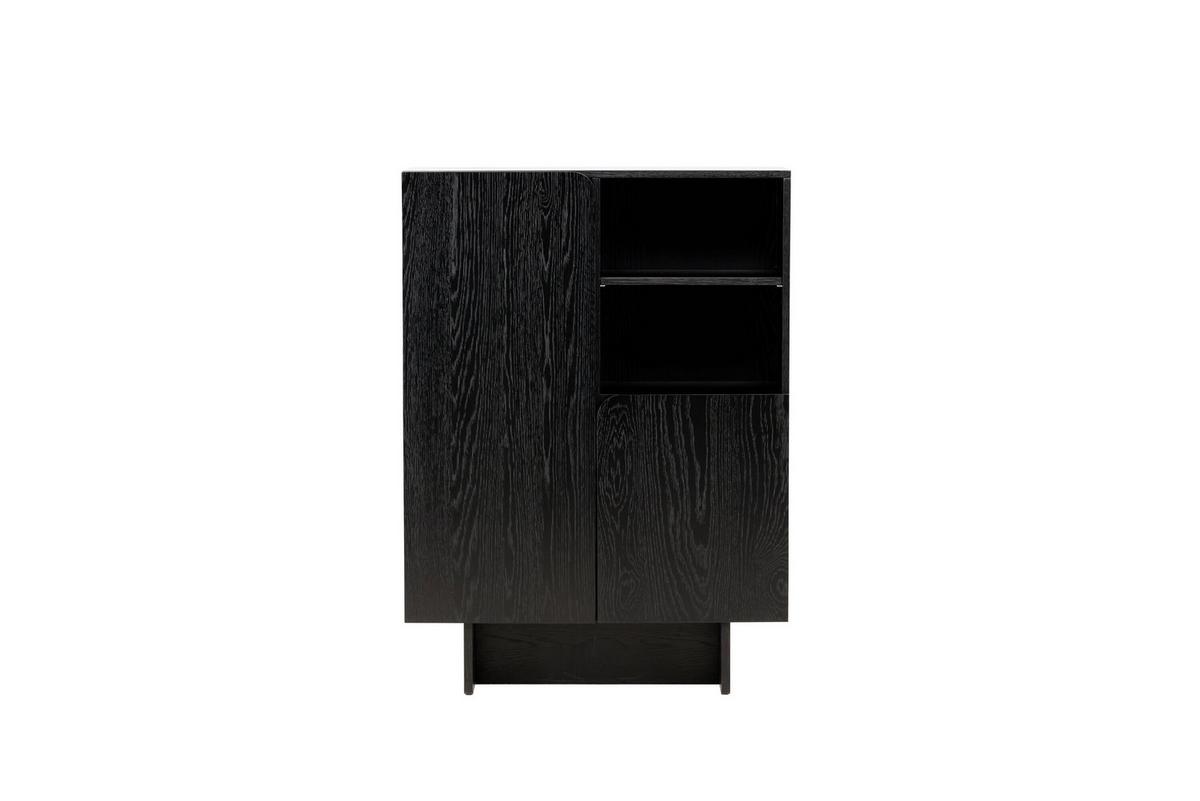 Kommode Tyresö Schwarz B: 80cm - Schwarz, MODERN, Holz (80/110/30cm) - Livetastic