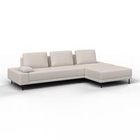 Sedací souprava MANI, béžová barva - černá/béžová, Moderní, kov/dřevo (309/89,2/183,5cm) - Bessagi Home