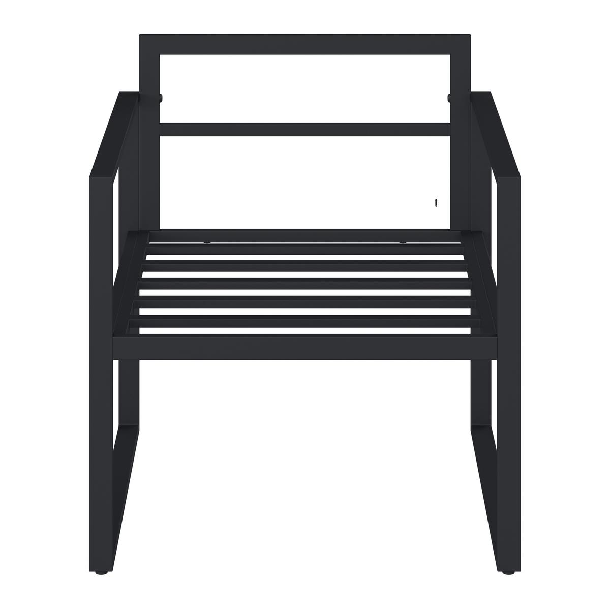 Loungegarnitur 4-tlg Bologna Metall/textil/glas Mit Kissen - Anthrazit/Grau, MODERN, Glas/Textil - Beldano