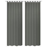 Schlaufenvorhang Fersken 2er Set - Anthrazit, Basics, Textil (130cm)