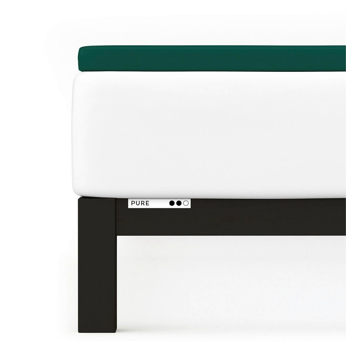 Topper-spannleintuch Pure Topper - Dunkelgrün, Basics, Textil (120-130/200-220cm) - Schlafgut