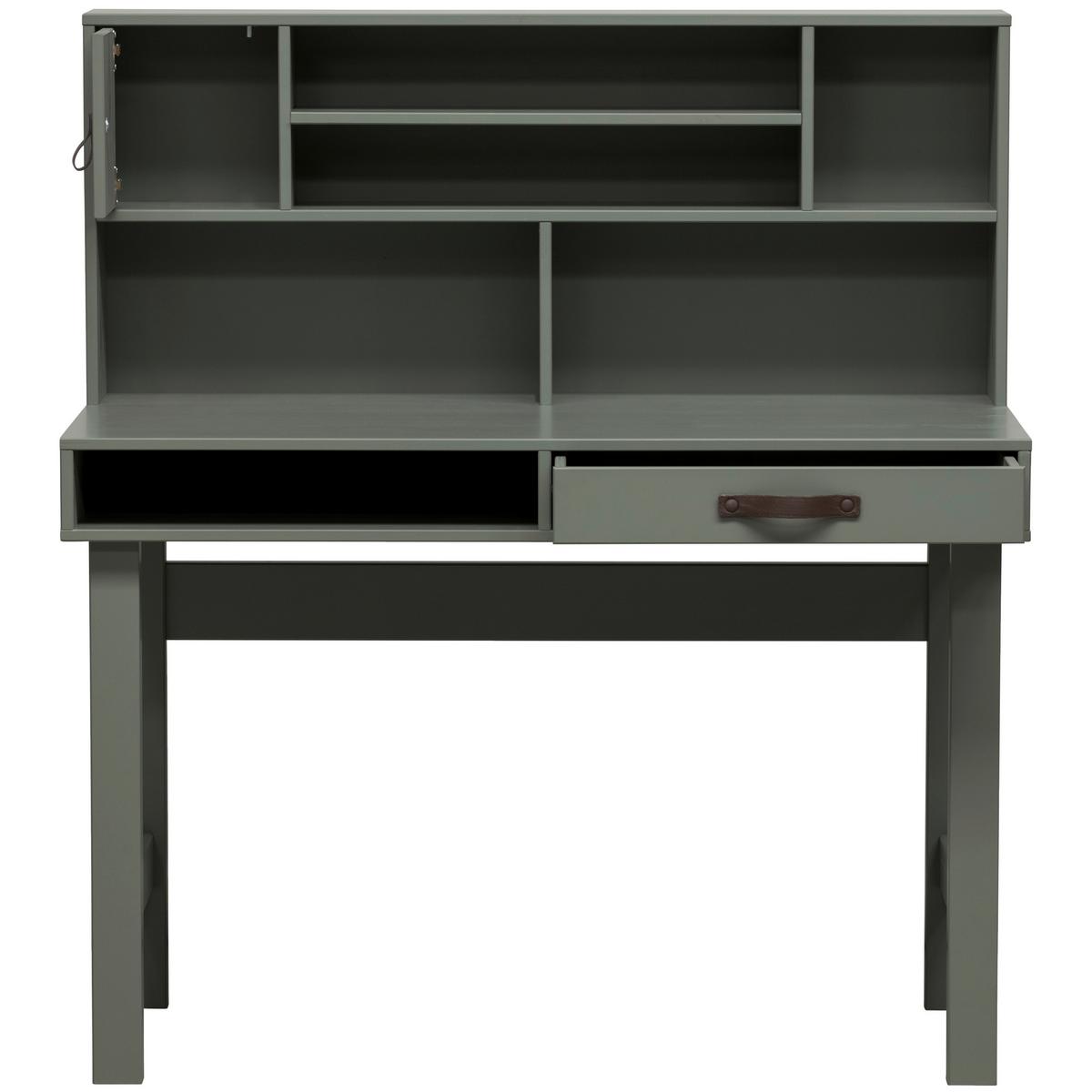 Schreibtisch Stage Grün B: 110 cm - Grün, MODERN, Holz (110/58/122cm) - Livetastic