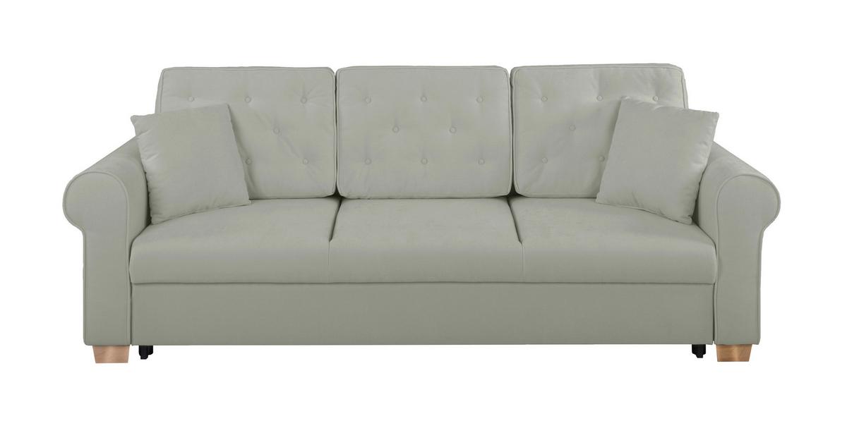 Schlafsofa Arles, Grau 90 B: 240 Cm - Buchefarben/Grau, Design, Textil (240/94/98cm) - MID.YOU