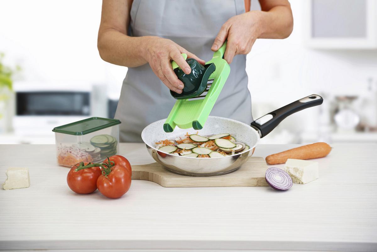 Küchenhelfer-Set Nicer Dicer Speed Light 5 -Teilig. - Grün, Basics, Kunststoff/Metall - Genius