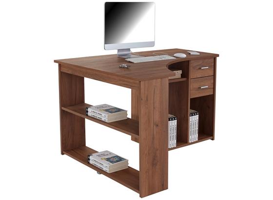 Rohový Písací Stôl Gemo Fu Pc 56 - farby dubu/tmavohnedá, Moderný, kompozitné drevo (135/74,2/95cm) Rohový Písací Stôl Gemo Fu Pc 56 - farby dubu/tmavohnedá, Moderný, kompozitné drevo (135/74,2/95cm)
