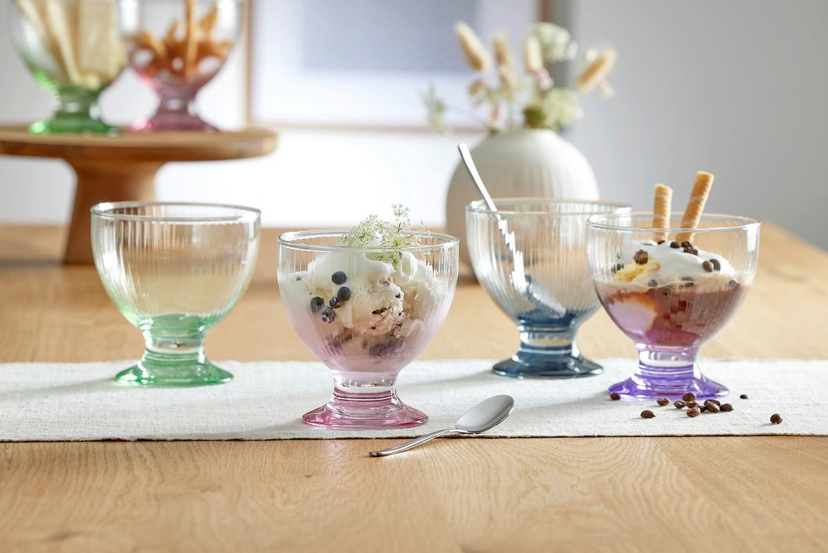 Eisbecher Stella - Violett/Rosa, Basics, Glas (10,9/11cm) - Luca Bessoni