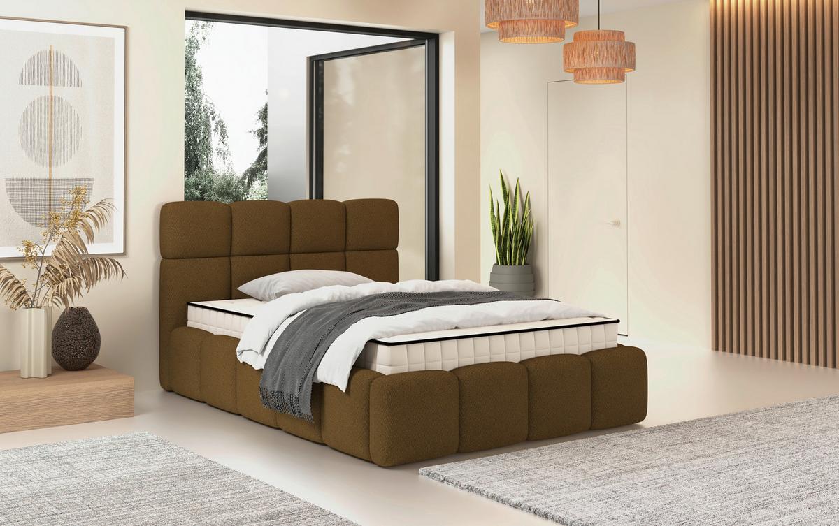 Polsterbett Cloudy Braun, Lf: 120x200 Cm - Braun, Trend, Holz/Holzwerkstoff (120/200cm) - Luca Bessoni