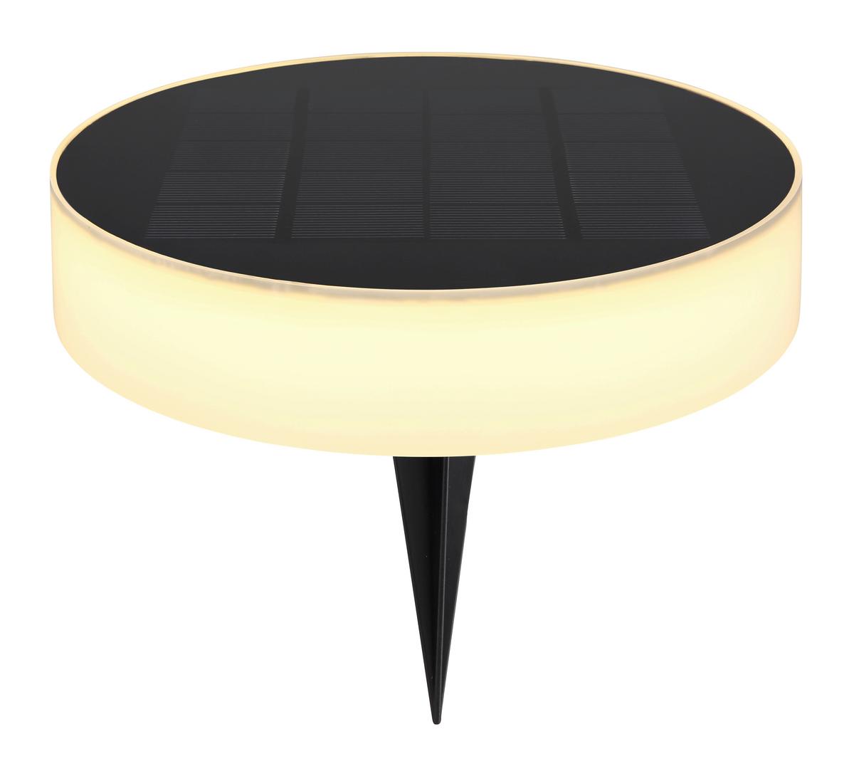 Solarleuchte 36417 - Opal/Schwarz, Design, Kunststoff (15,3/15,3/56,1cm) - Globo