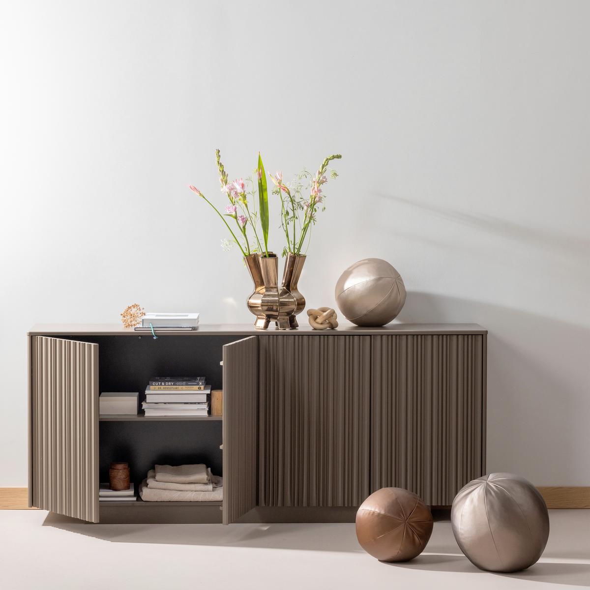 Pouf Rodeo Kupferfarben B: 37cm - Kupferfarben, Design, Textil (37/37/37cm) - Livetastic