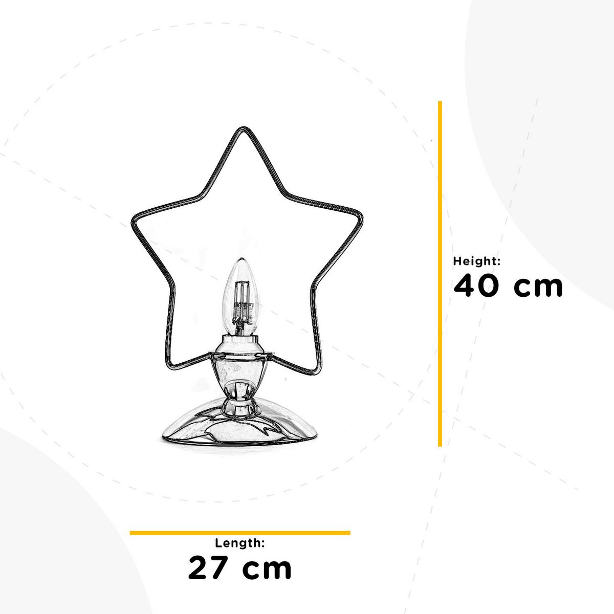 Kindertischleuchte 4983/L - Chromfarben, Design, Metall (27/12/40cm)