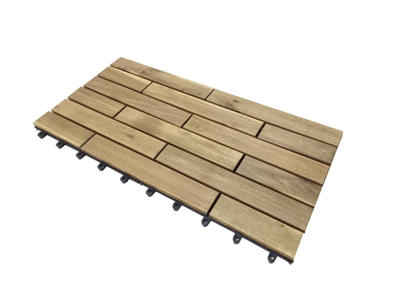 Terrassenfliese XXL Fliese - Paul, 5er-Set - Akaziefarben, MODERN, Holz/Kunststoff (60/2,4/30cm) - James Wood